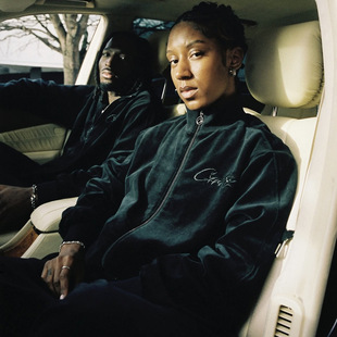 Corteiz 套装 黑色丝绒运动服 velour amg set -grey 欧码XS-XXL