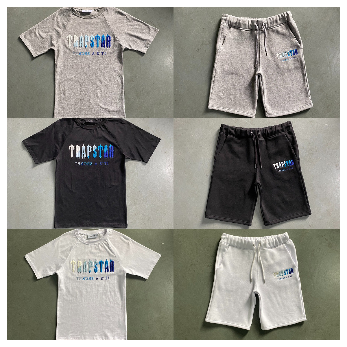 Trapstar短袖T恤短裤套装男士品质潮牌shooters short set