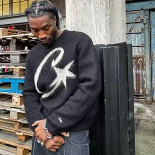 Corteiz长袖毛衣针织欧美恶魔岛UKDRIPDRILL嘻哈说唱休闲保暖