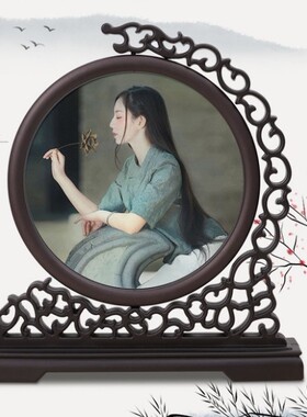 影楼复古中式摆台相框仿古装屏风