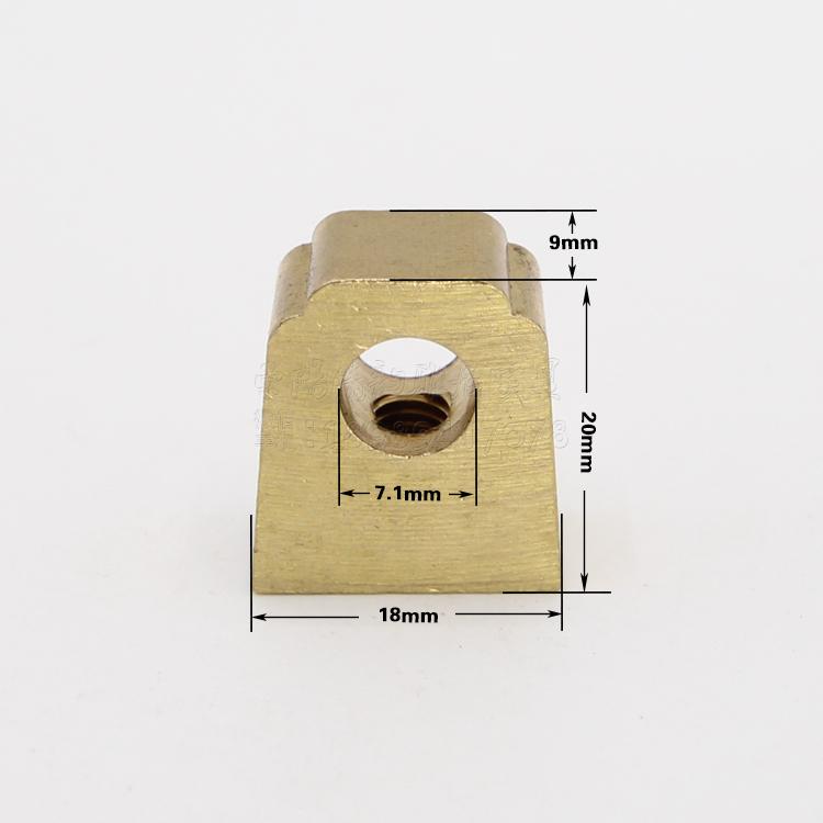 中式家具铜锁鼻仿古铜锁配件中号18mm门柜锁鼻铜配件明清铜件铜活