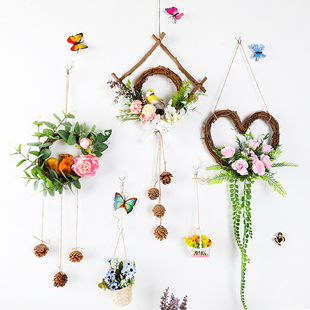 创意家居 饰花 饰部落墙上墙面墙壁花环挂件壁挂 卧室幼儿园墙面装
