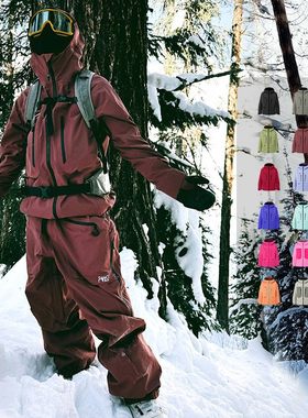 POMT多巴胺配色大山专业滑雪服3L高端系列滑雪服滑雪裤男女通用