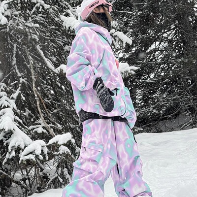 POMT宽松滑雪衣服裤子套装