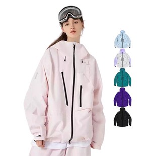 2L男女同款 加绒加棉保暖滑雪服20k防水透湿防风DRW防污黑色单双板