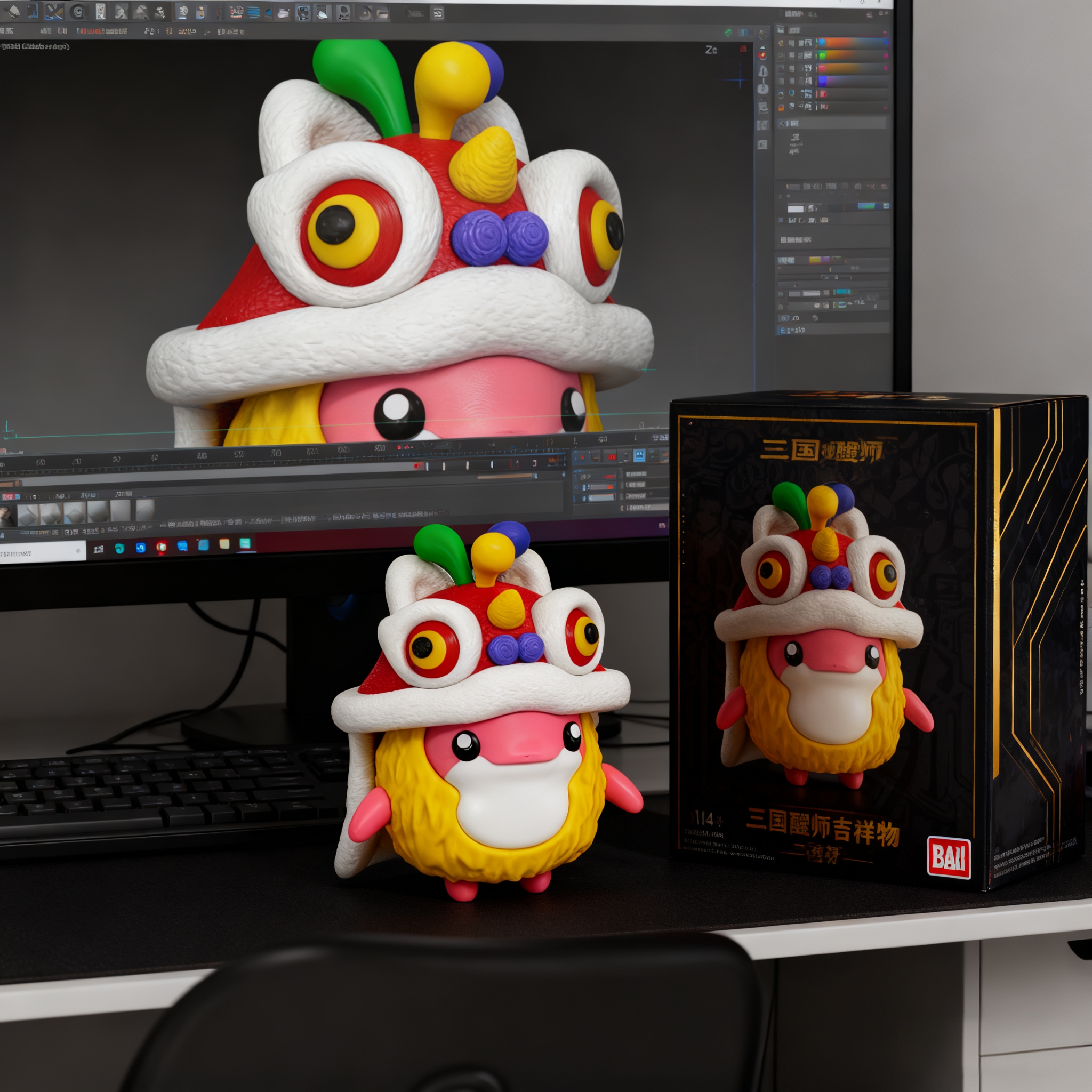 十五全运会三国醒师喜洋洋乐融融大湾鸡挂件全运会周边吉祥物周边