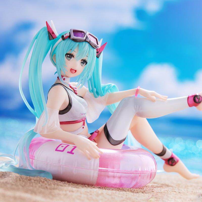 初音未来手办泳池派对泳装初音景品动漫二次元周边车机箱摆件礼物