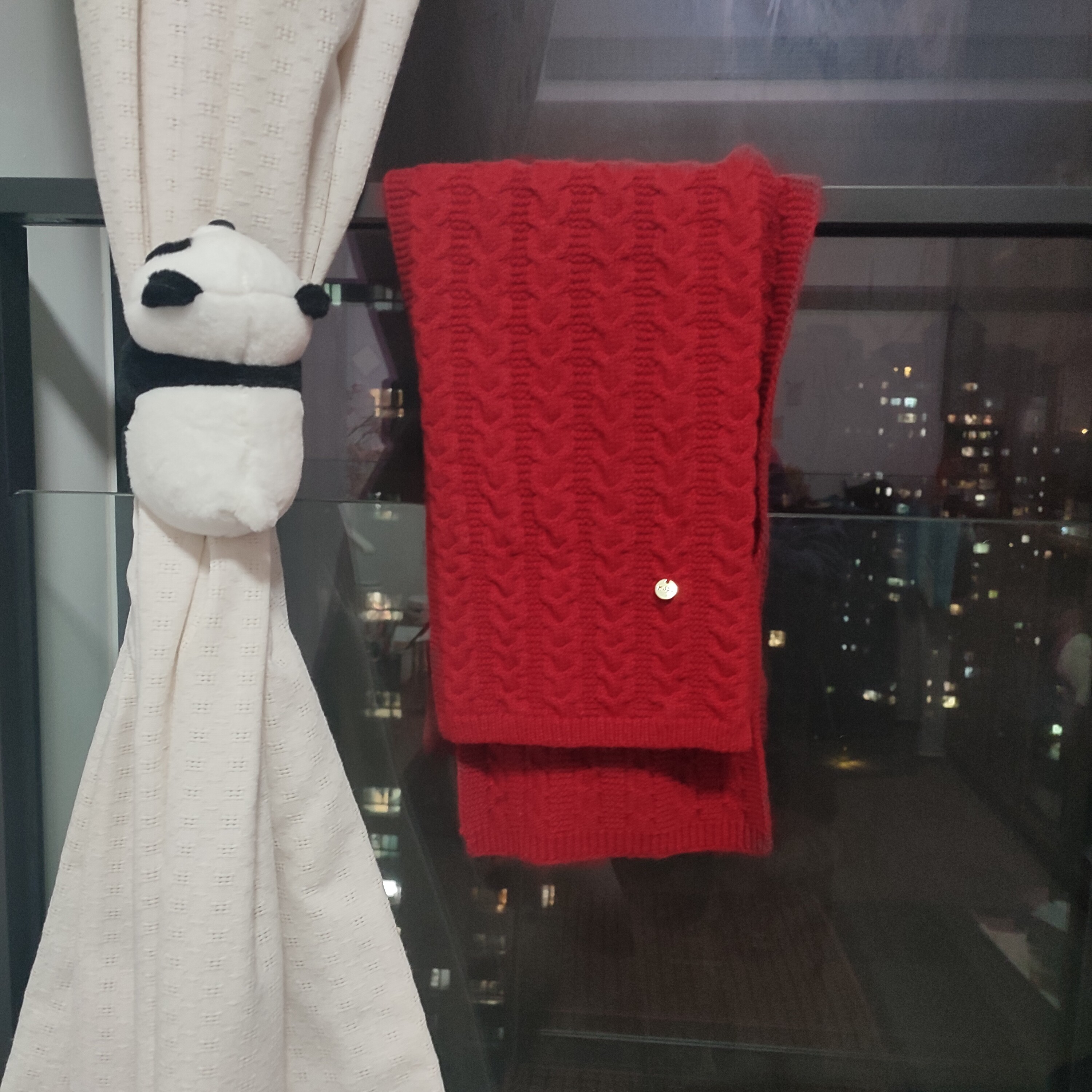 全羊毛100%羊毛红色麻花围巾高颜值ins风出片明星同款