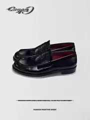 Carpe Diem Vampire Loafers Men's High-Grade Cowhide Slip-On Retro Height-Increasing Derby Shoes Women's Trendy