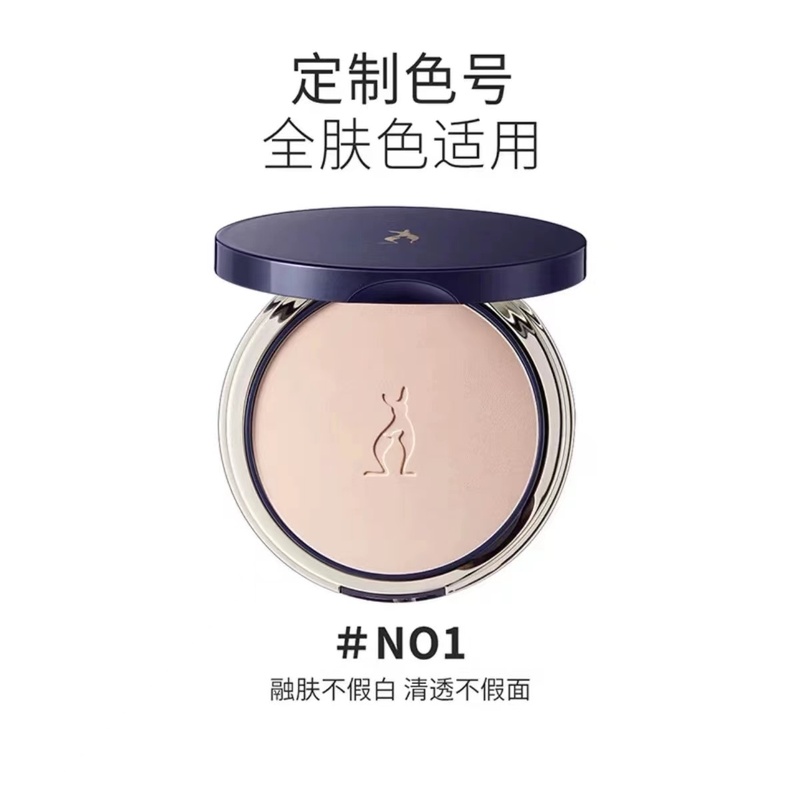 袋鼠妈妈自然持久燕窝气垫粉饼清透水润美妆女彩妆遮瑕定妆控油