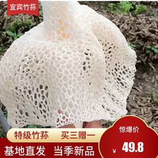 宜宾竹海长裙竹荪竹笙干货特级非野生50g新货煲汤美食买三赠一