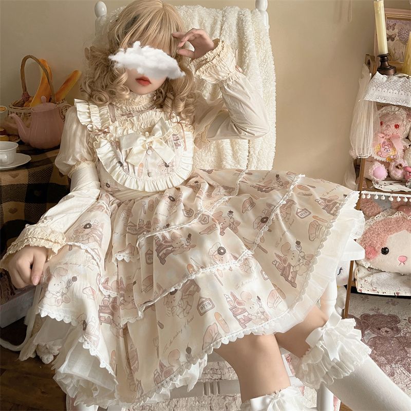 Sera轻奢lolita吊带裙jsk胖mm甜美可爱日常轻lo百搭lolita裙200
