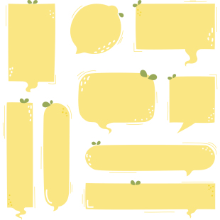 L067goodnotes贴纸素材水果便签对话框 透明免扣图电子手帐png