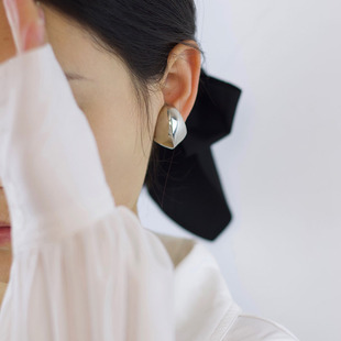 白大婶179复古金属银色u形耳挂高级感时髦百搭冷淡风无耳洞耳夹酷