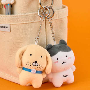 韩国代购SOOBOOKZ流泪小狗猫咪毛绒挂件可爱钥匙扣包包配饰礼物
