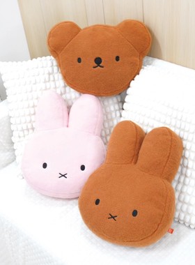 韩国代购Miffy米菲Boris毛绒大号抱枕靠枕大头玩偶公仔礼物