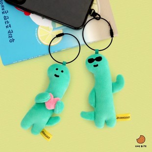 韩国代购JOGUMAN乔古曼绿色恐龙新款基础站姿抱心钥匙扣包挂礼物