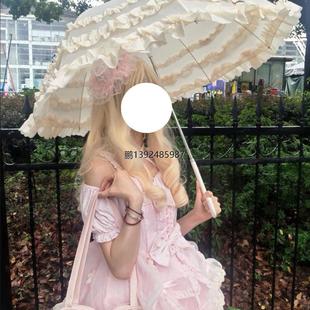 拍照洛丽塔lolita公主风复古遮阳花边蕾丝防晒伞 Cosplay洋伞女