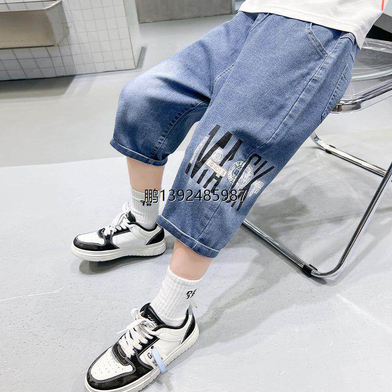 男童牛仔短裤夏季薄款外穿七分裤韩版休闲帅气中裤儿童夏装裤子潮