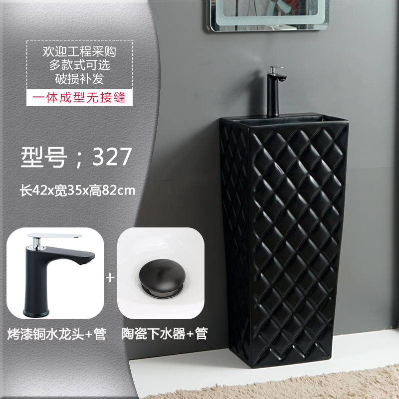 立柱式洗手盆立柱盆高晋
