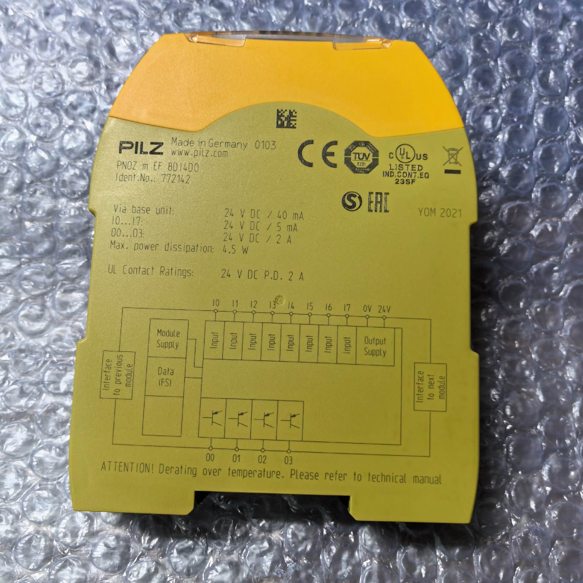 【释迦】PILZ 8D14D0 772142模块 实物拍摄功能包