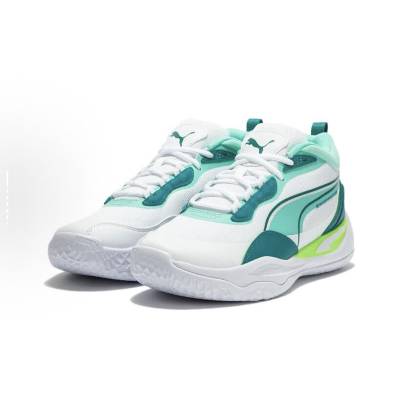 PUMA Playmaker Pro Mid 男款 减震耐磨 实战训练 低帮 篮球鞋