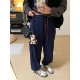 XFYSTYLE_miu系休闲运动卫裤 女冬宽松显瘦310g加绒保暖抽绳束脚裤
