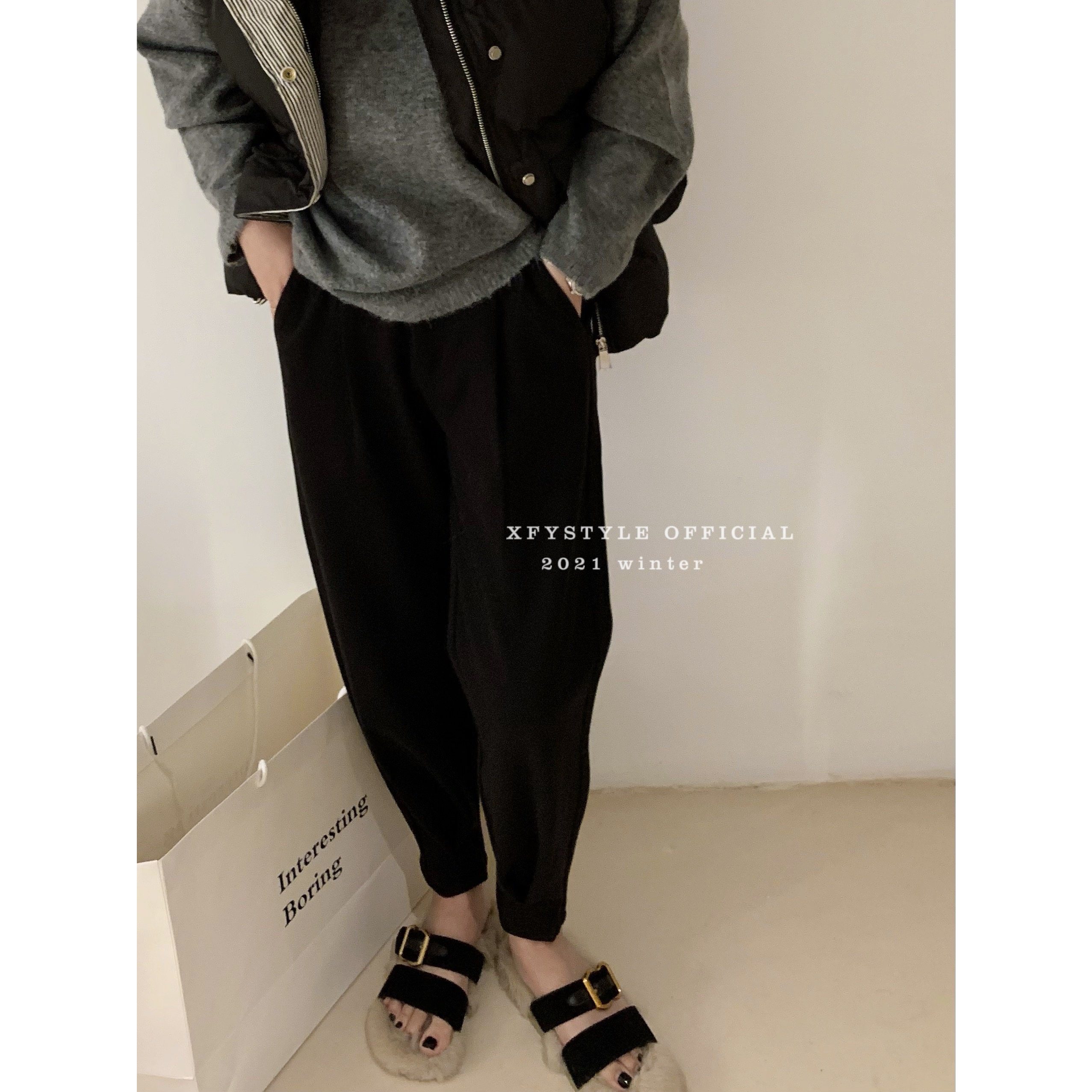 绵羊毛哈伦裤绵羊毛哈伦裤女