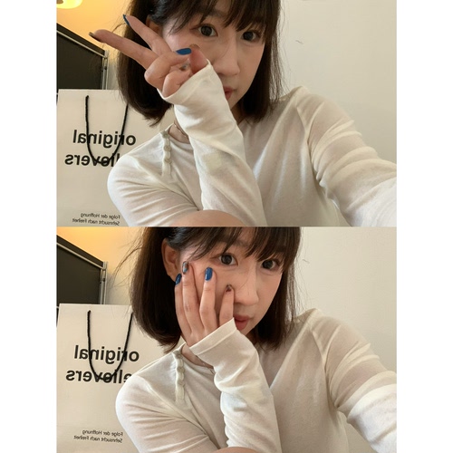 美利奴羊毛长袖修身显瘦T恤女