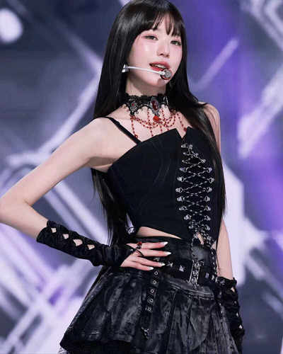 打歌女团张元英同款幻彩爵士舞服