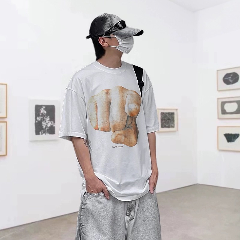水洗vintage美式休闲宽松短袖T恤