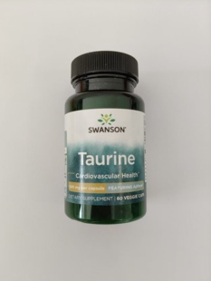 500MG 美国原装 SWANSON AjiPure专利牛磺酸胶囊 60粒临期特价