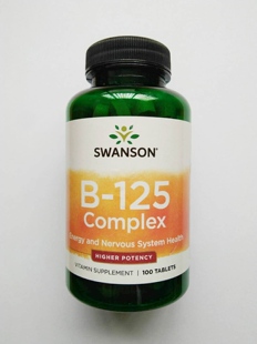 美国原装SWANSON 均衡维生素B族125 高含量 100片美国直邮