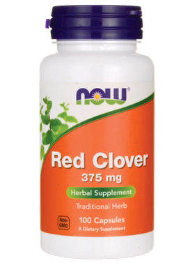 补充异黄酮 美国原装NOW Foods红花苜蓿(红三叶草) 375MG*100粒
