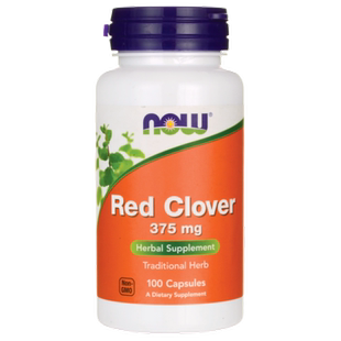 美国原装 375MG NOW 红三叶草 100粒 Foods红花苜蓿 补充异黄酮