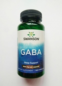 500MG 美国原装 GABA 伽玛氨基丁酸 100粒美国直邮 SWANSON