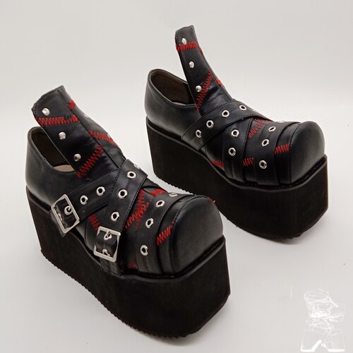 欧美可定制大码亚文化冬季骑士靴