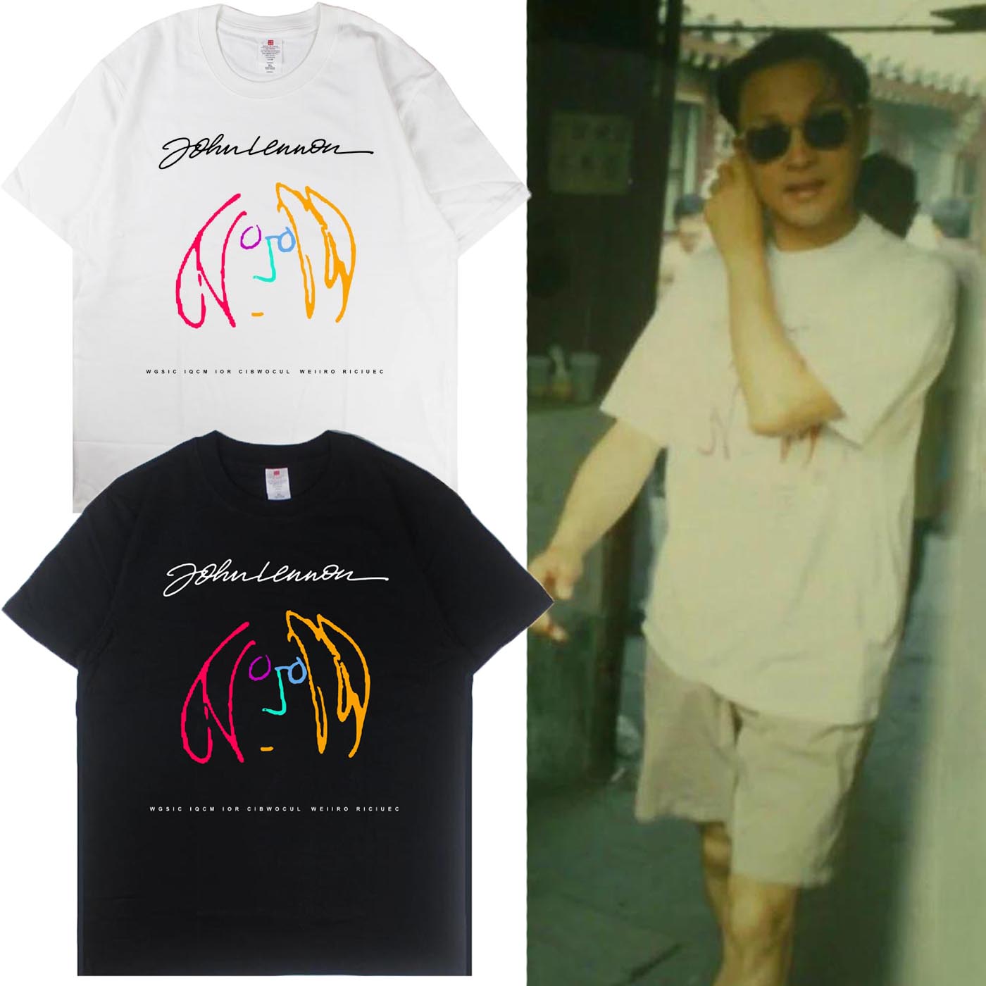 港风哥哥Leslie张国荣同款短袖霸王别姬潮流纯棉宽松大码男女T恤