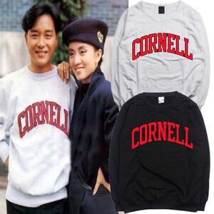 张国荣哥哥同款康奈尔CORNELL圆领卫衣外套男女宽松薄加绒秋冬装
