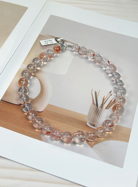 年终福利 天然胶花水晶项链