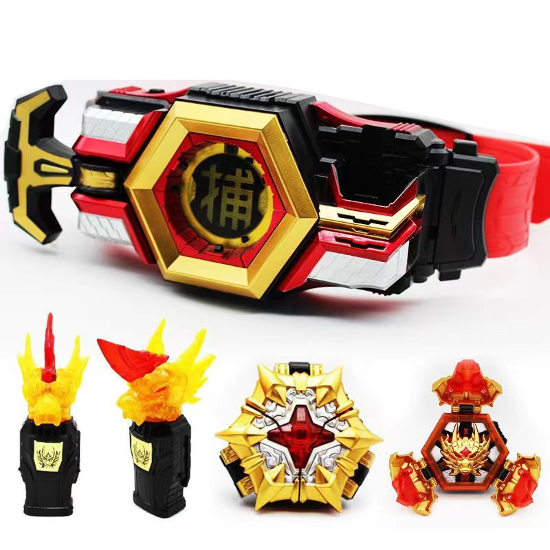 아우디 더블 다이아몬드 갑옷 전사 CAPTOR 소환사 업그레이드 된 왕 소환사 벨트 세트 어린이 소년 장난감