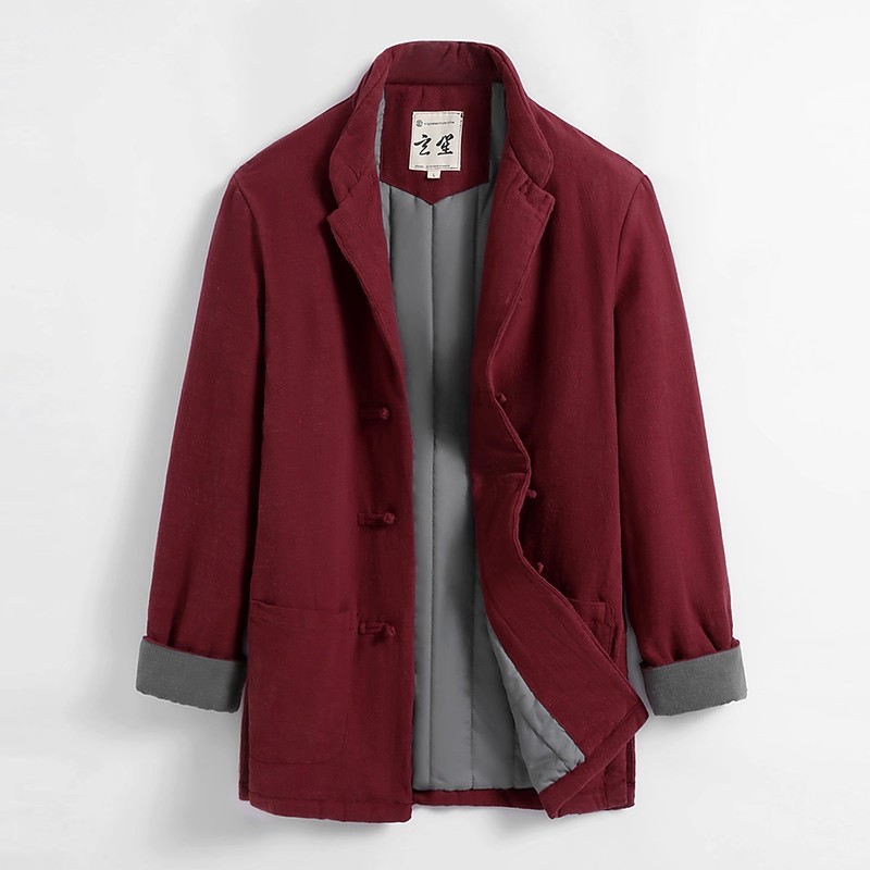 冬装男中国风唐装棉袄休闲外套