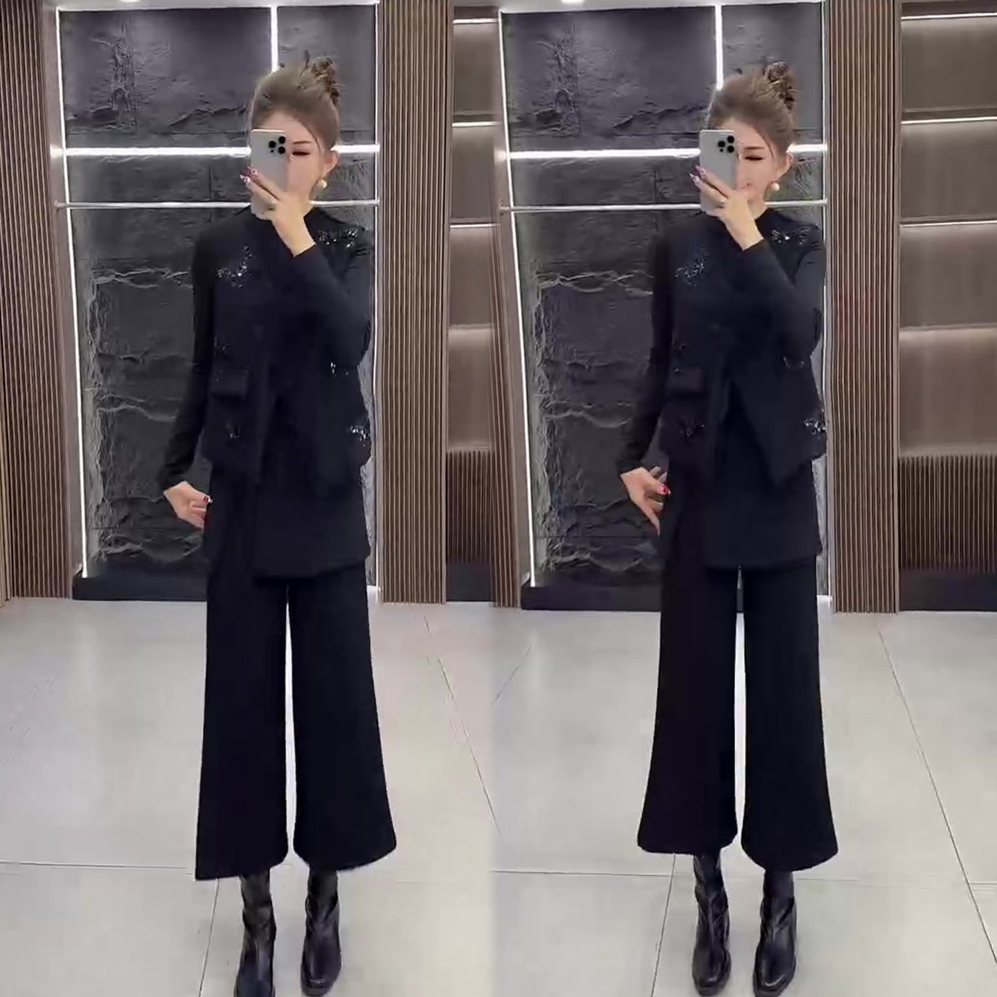 重工时尚套装女2026春季新款网红款轻奢马甲+打底衫+阔腿裤三件套,女装/女士精品,时尚套装,淘宝优惠券,粉丝福利购,淘宝优惠卷