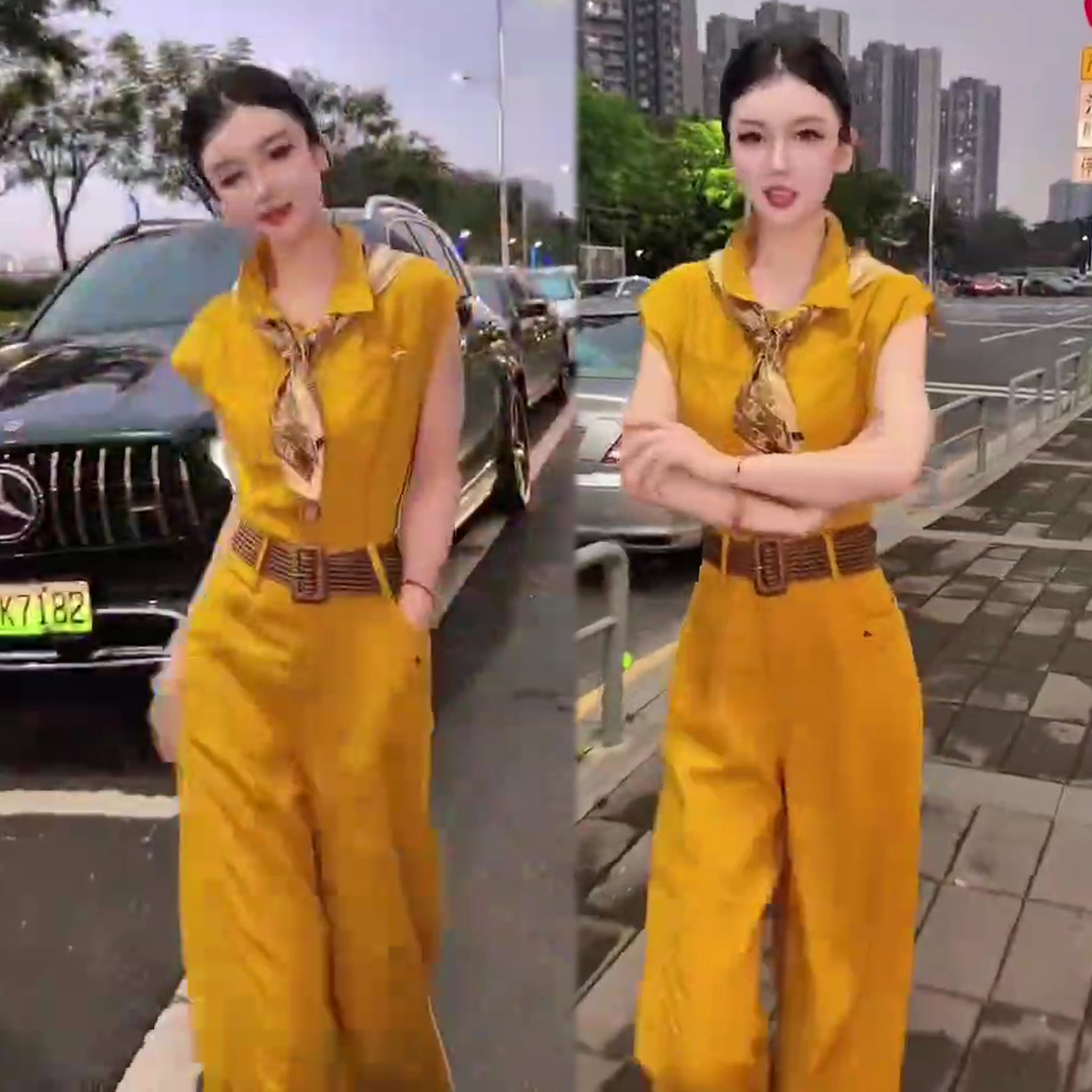 欧货爆款时尚帅气连体裤女2025夏季新款洋气收腰显瘦高级感连体衣