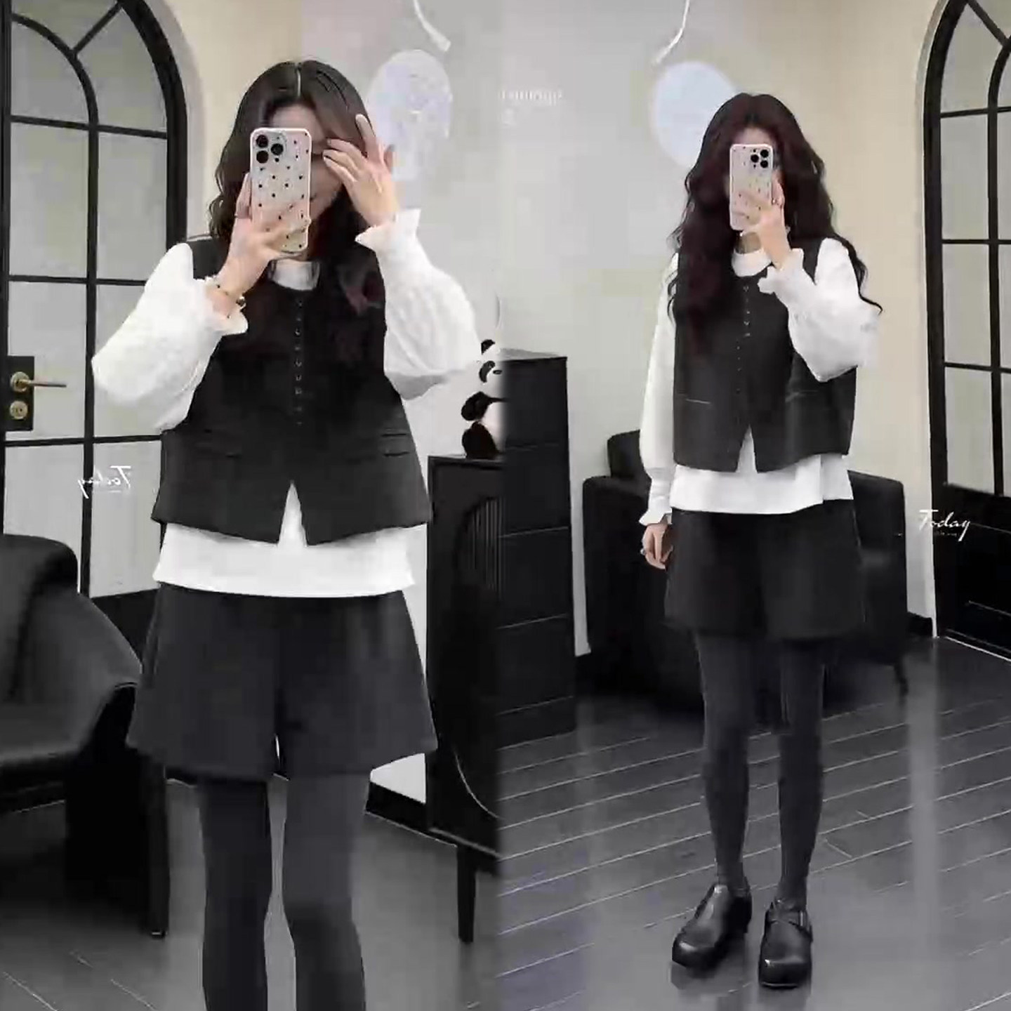 简约风韩版套装女2026春季新款净版单排扣马甲+打底衫+短裤两件套,女装/女士精品,时尚套装,淘宝优惠券,粉丝福利购,淘宝优惠卷