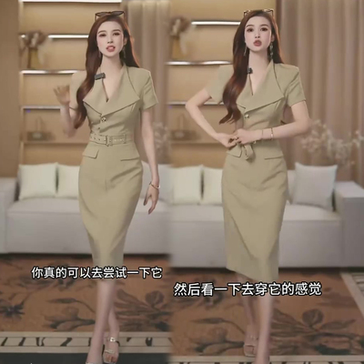 网红爆款简约高级感连衣裙