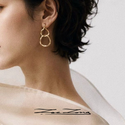 ZoeZong小众原创葫芦造型银饰耳环女小众设计感耳钉礼物925纯银
