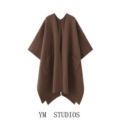 不规则宽松外搭长款披肩斗篷衫