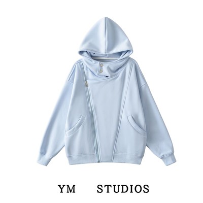 加绒连帽立领卫衣女嘻哈街舞