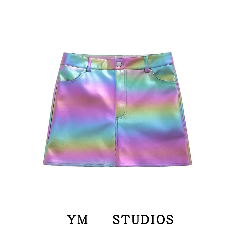 半身裙气质百搭A字裙街拍减